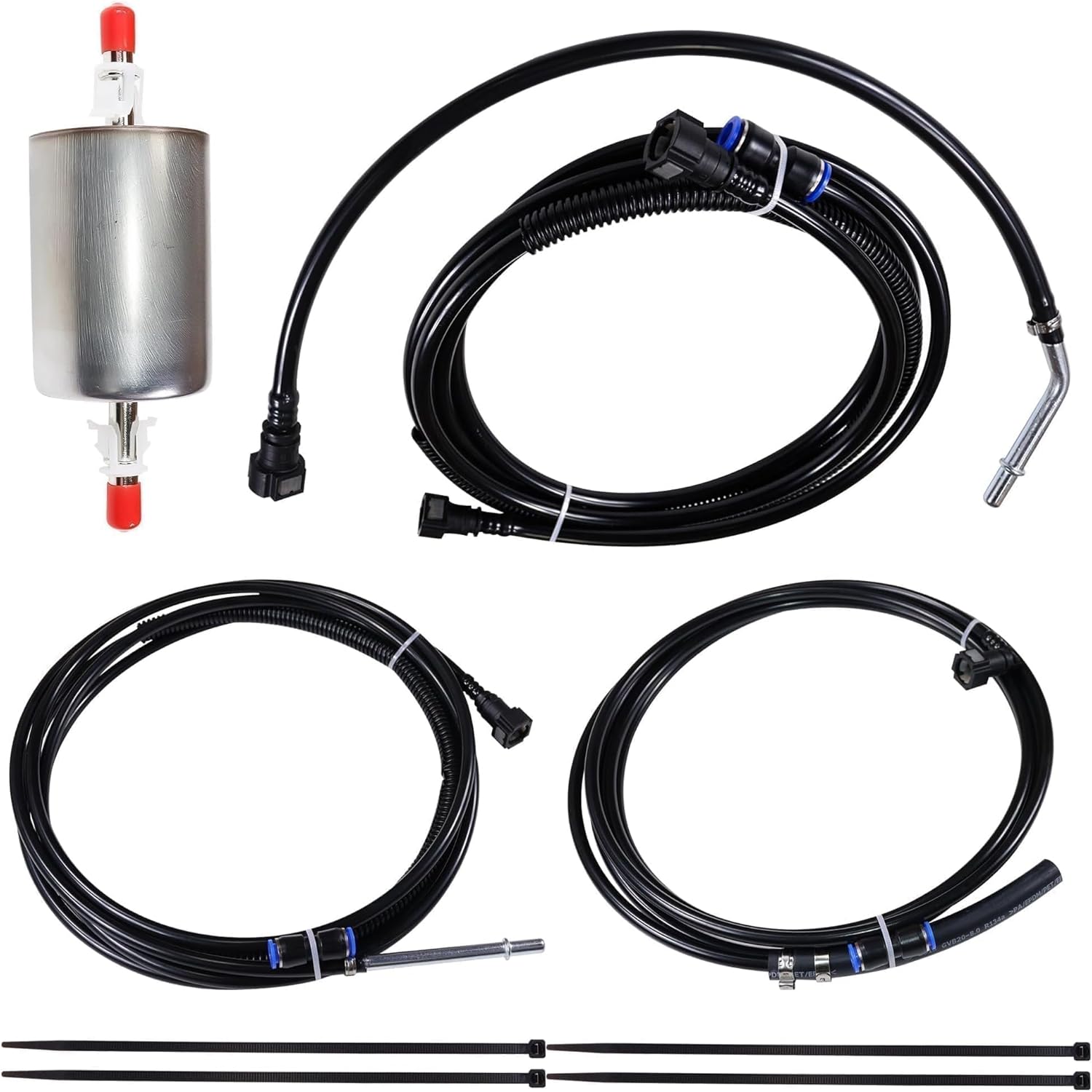 FL-FG0053 Fuel Lines Kit compatible with Chevy Silverado 1500 2500 GMC Sierra 1500 1999-2003 4.8L 5.3L 6L 8.1L Pickup Trucks replace FL-FG0053 FG0053 NFR0003 Nylon Fuel Lines Repair Kit