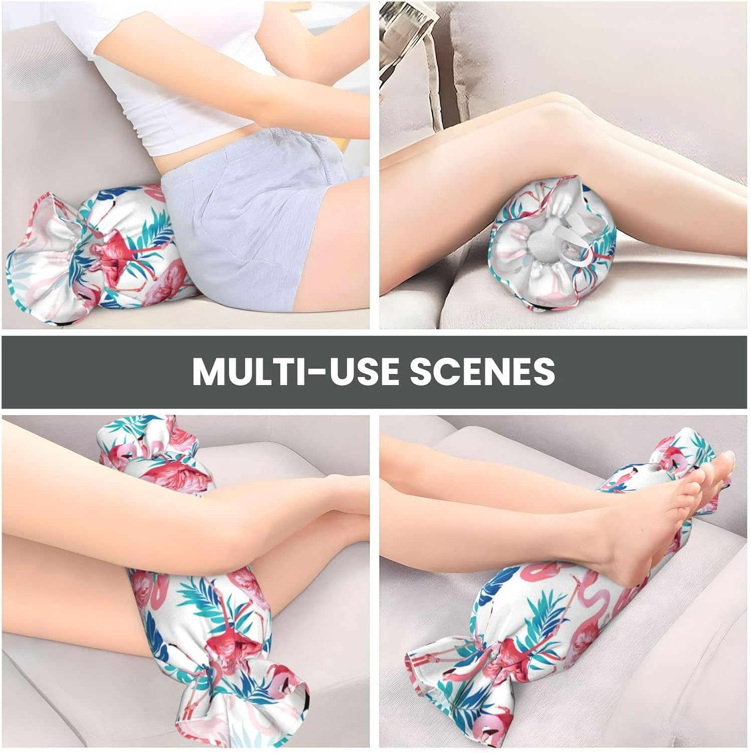 フラミンゴ 鳥 グリーン 植物 葉 プリント キャンディ 円柱 実用的 枕 万能 快適 寝室 リビングルーム 旅行