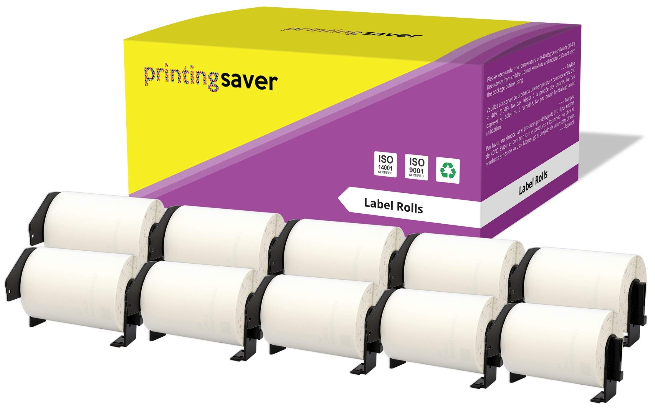 10x DK-11241 102 x 152 mm Compatibili Etichette per Spedizioni (200 Etichette/Rotolo) per Brother P-Touch QL-1050, QL-1050N, QL-1060N, QL-1100, QL-1110NWB etichettatrici