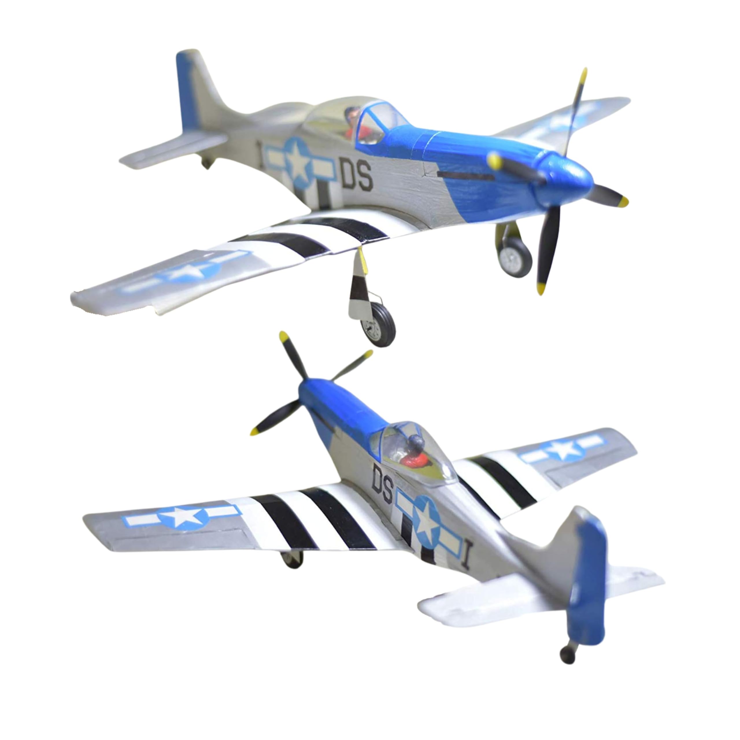 P-51 D Mustang Slow Flyer zestaw modelarski samolotu, skala 1:30, rozpiętość skrzydeł 400 mm, model samolotu RC, drewniany samolot do samodzielnego budowania, laserowe elementy z drewna balsy, 400 x