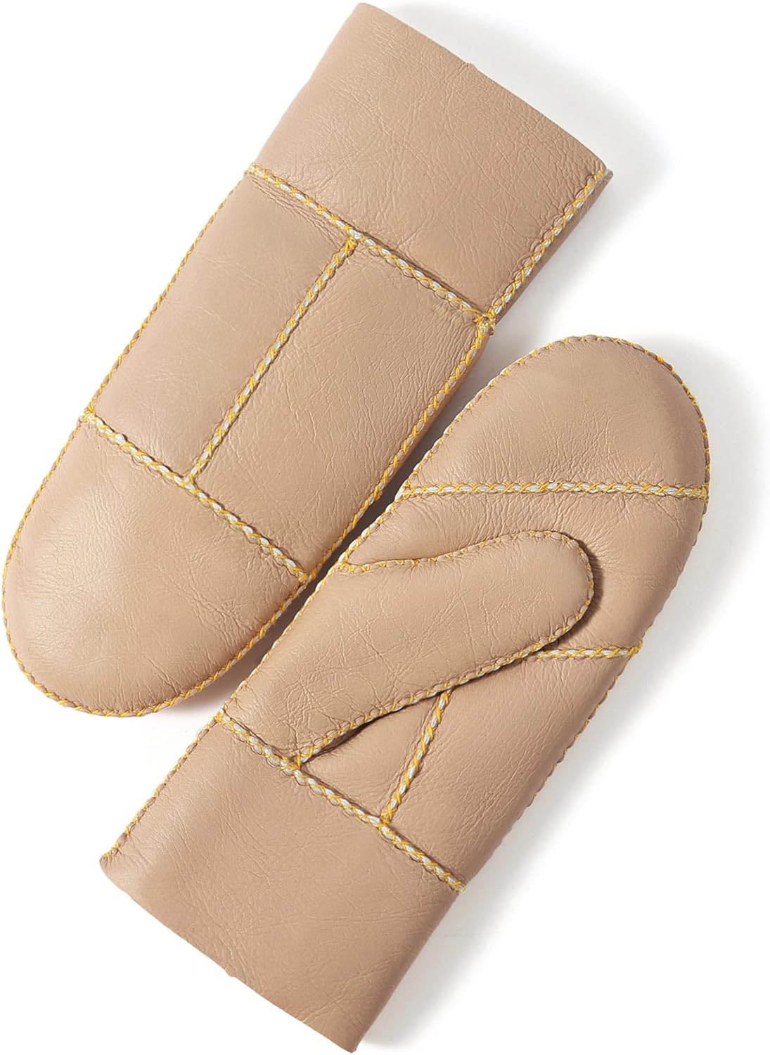 YISEVEN Women’s Winter Sheepskin Shearling Leather Mittens