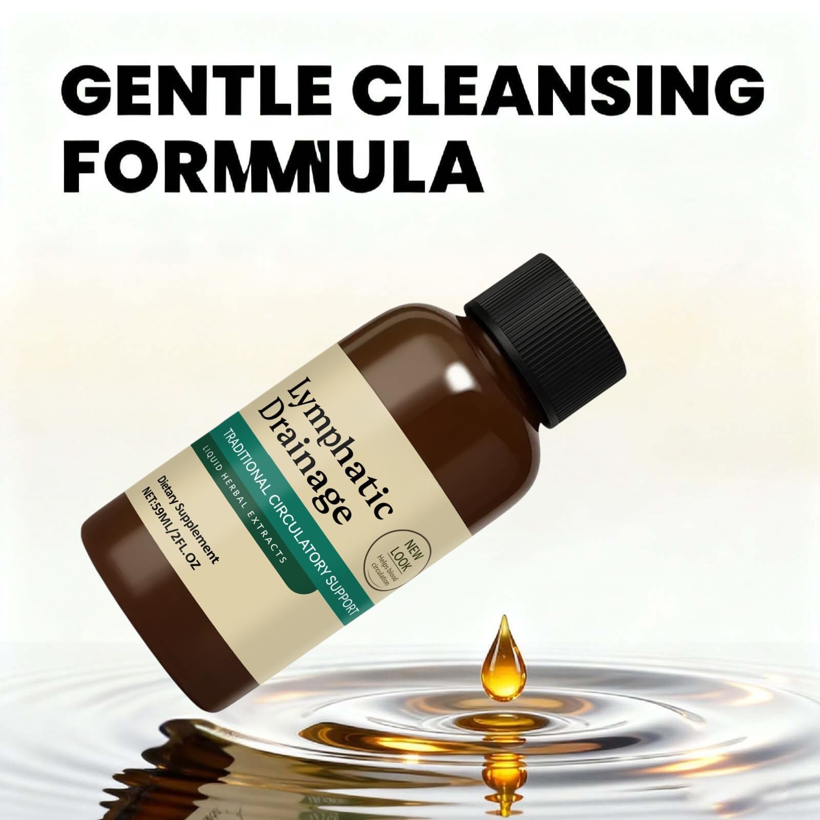 Gouttes de drainage lymphatique, draine naturellement les gonflements du visage, extrait naturel, abdomen et jambes, nettoie le système lymphatique pour homme et femme