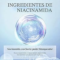 Vista 8 de Pasta de dientes blanqueadora con Niacinamida, Kimralur Pastas de dientes blanqueadoras intensivas con triple Niacinamida, Fórmula sin flúor