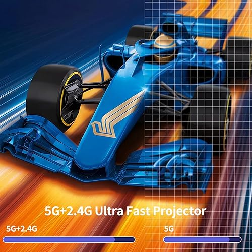 Miniatura 4 de Soporte ajustable de 270 Mini proyector inteligente con WiFi 6 y Bluetooth, proyector de película para exteriores Keystone automático 1080P HD 200