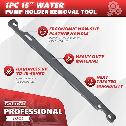 Miniatura 2 de Juego de llaves de embrague de ventilador, llaves de 1.260 in y 1.417 in, color rojo, herramienta de extracción de embrague de ventilador compatible