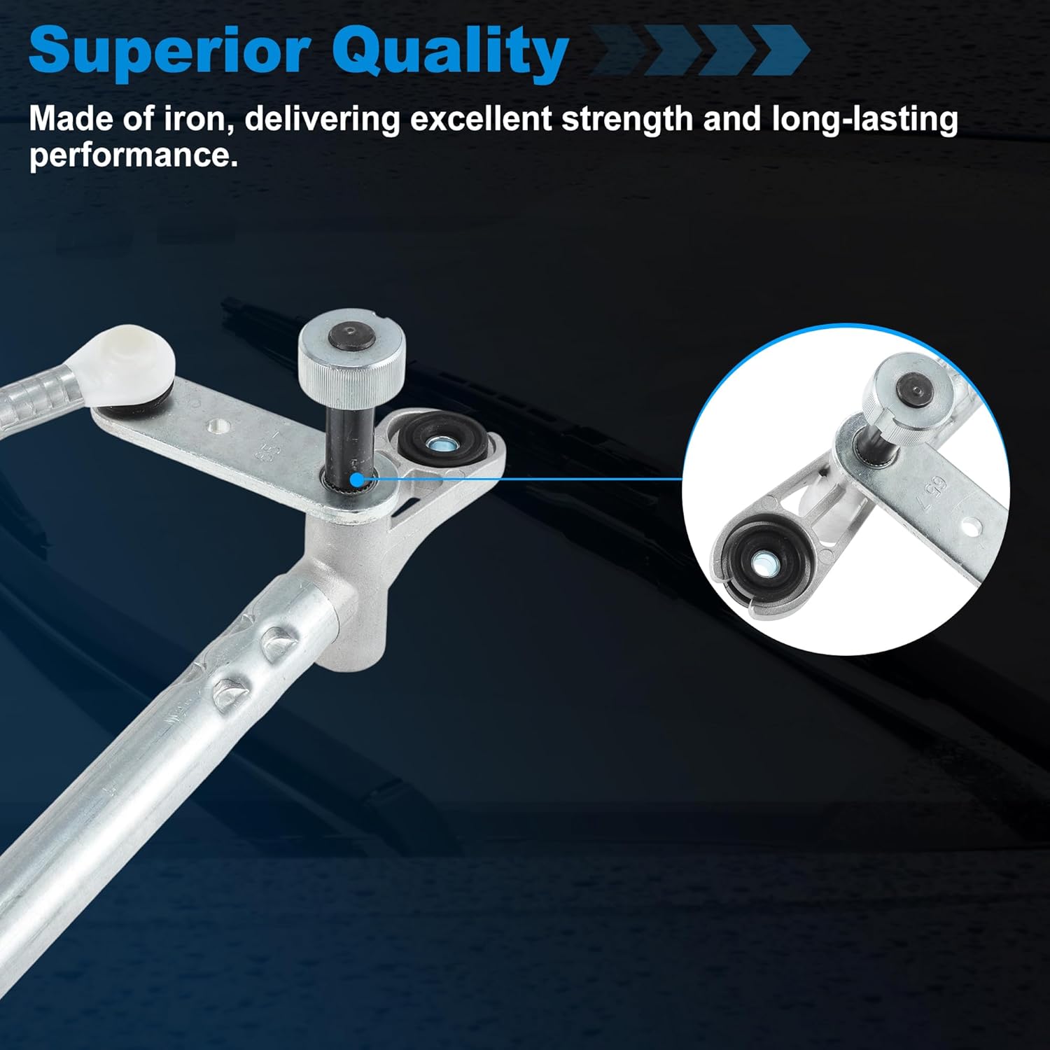 Motoforti Front Windshield Wiper Linkage for Ford F150 F250 F350 F450 F550 for Lincoln Navigator Windshield Wiper Linkage Assembly No.FL3Z17566A