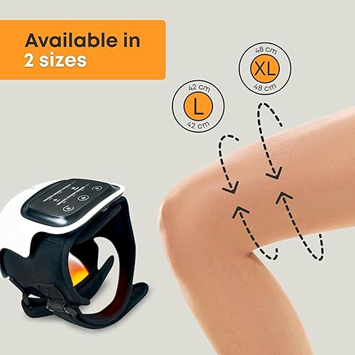 Miniatura 2 de Careella Masajeador de rodilla inalámbrico avanzado, almohadilla calentada y recargable con vibración inteligente, dispositivo de comodidad