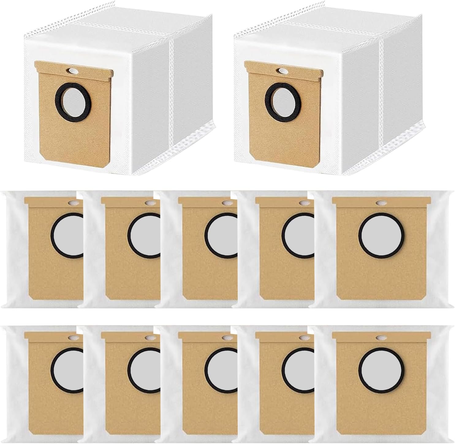 12 Pack Replacement Vacuum Dust Bags for Eufy L50 SES & L60 SES Self-Empty Station – 3.5L Large Capacity Disposal Bag