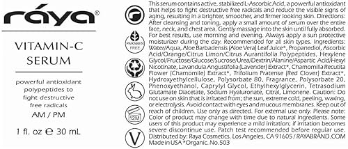 Miniatura 9 de RAYA Suero facial antienvejecimiento avanzado  Suero iluminador y aclarador para todo tipo de piel  Cuidado de la piel con vitamina C para