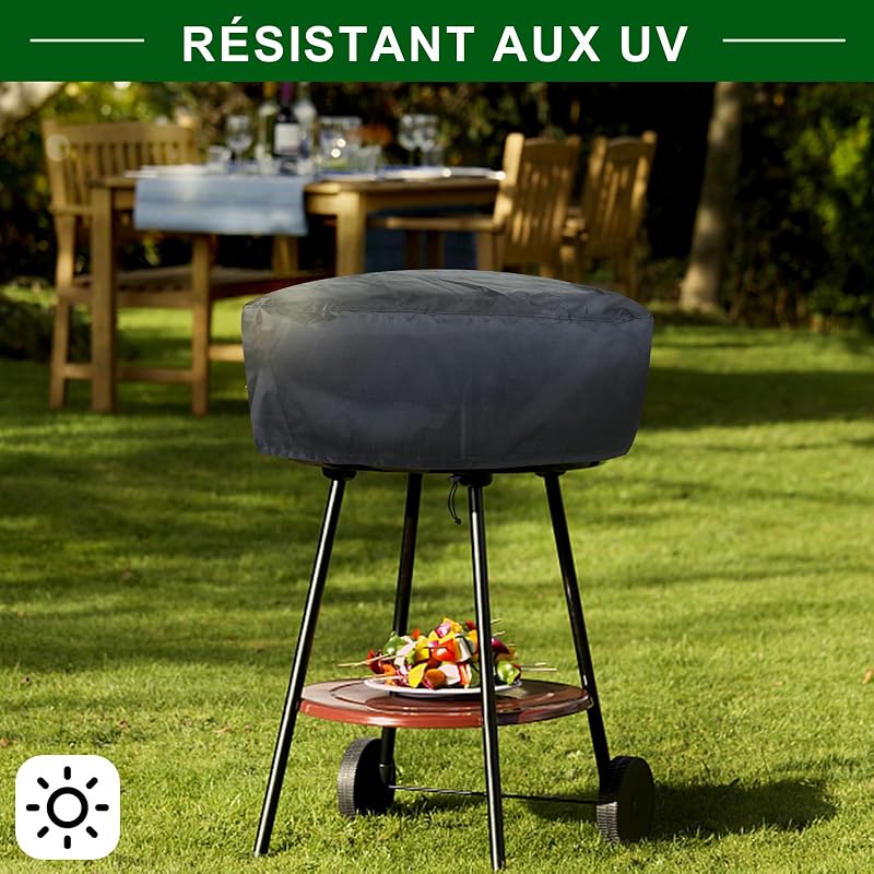 bruwaa Elektromos Grill Takaró 56x50x20cm UV Védelem Vízálló Porálló Fekete