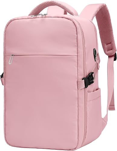 for Ryanair Cabin Bags 40x20x25, Hand Luggage Bag, Carry-Ons, Underseat Cabin Bag, Fits 14-Inch Laptop with Anti-Theft Pocket, Pink, 40x20x25, hand luggage