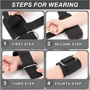 2pcs Weight Lifting Straps with Cuffed D Ring, Anti-Slip Lifting Straps | for Deadlifts,Bodybuilding,Wrist Support,Heavy Duty Thick Comfortable Lifting Straps, Secure Fit, Enhanced Grip