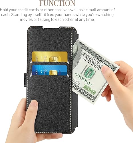 Miniatura 6 de Funda tipo cartera para Samsung S22 Plus, de piel de alta calidad, con tarjetero protección completa de la lente cierre magnético para Samsung