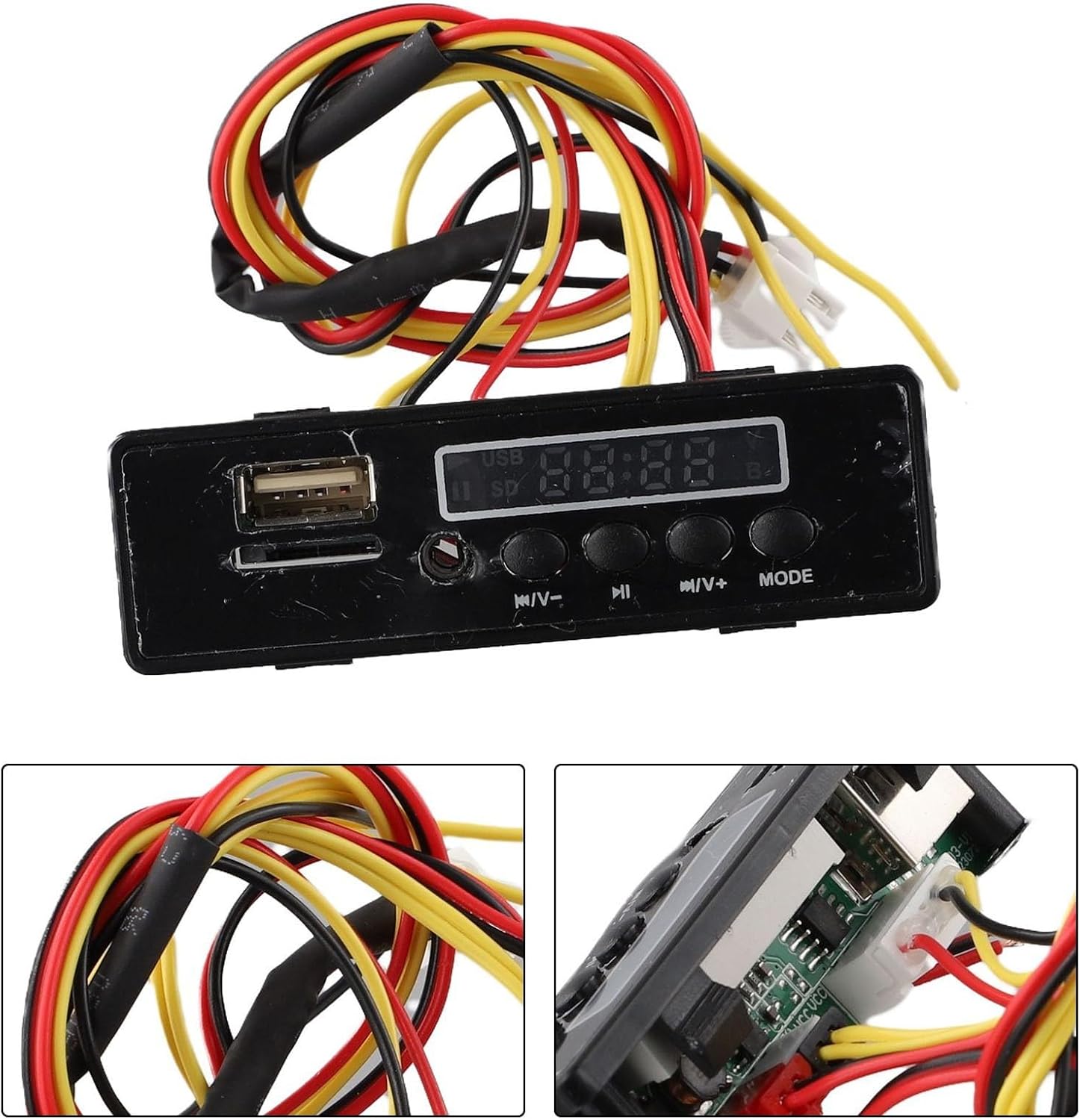 12V Music Player Module With USB Interface For Children's Ride On Car Audio System, Music Chip Music Player With Mp3 Player Circuit Board Stroller Accessories, Ride On Audio Board(No.1 12V)