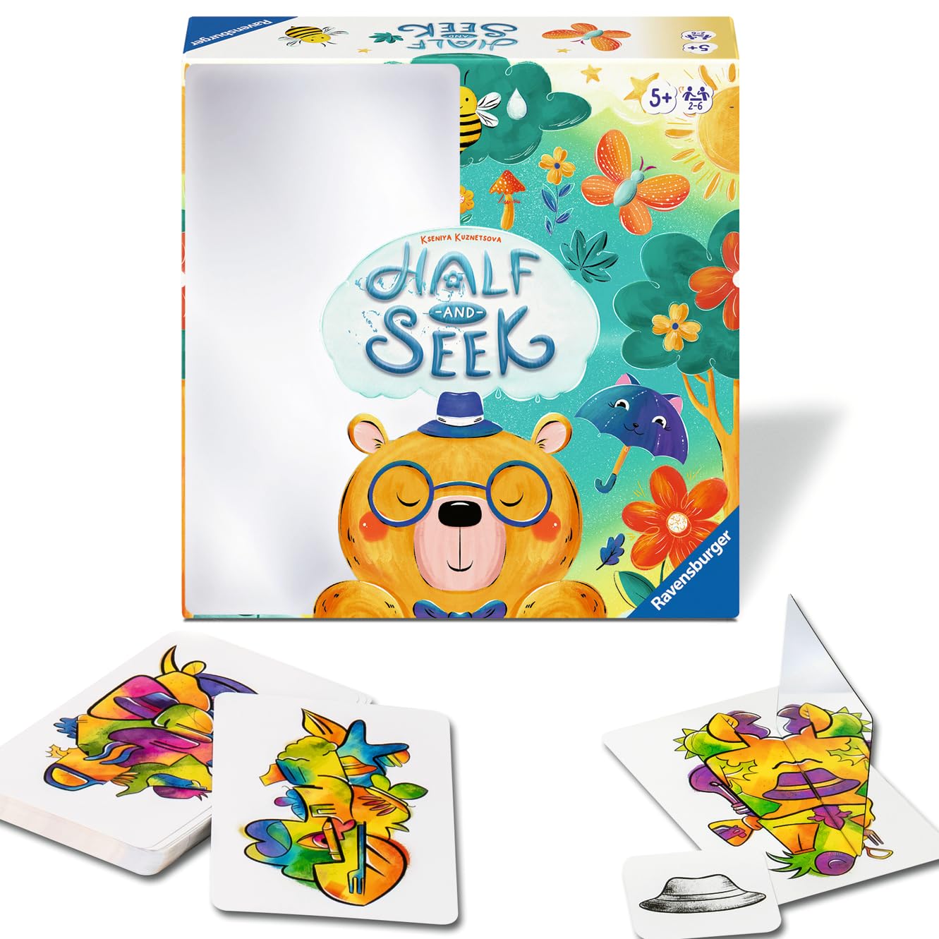 Ravensburger Half & Seek Game Kids Family Board Game Mirrors Ages 5+ 24949