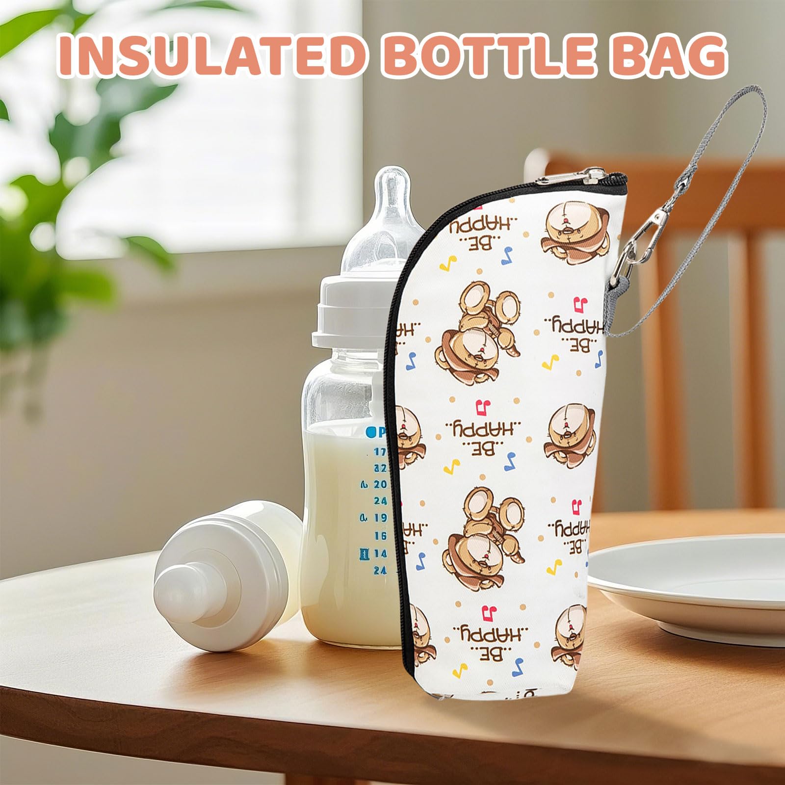 Borsa Termica Biberon Portabottiglie Termico, Mantiene la Temperatura 8 Ore, Leggero e Compatto, Ideale per Uscite con il Neonato, Facile da Pulire