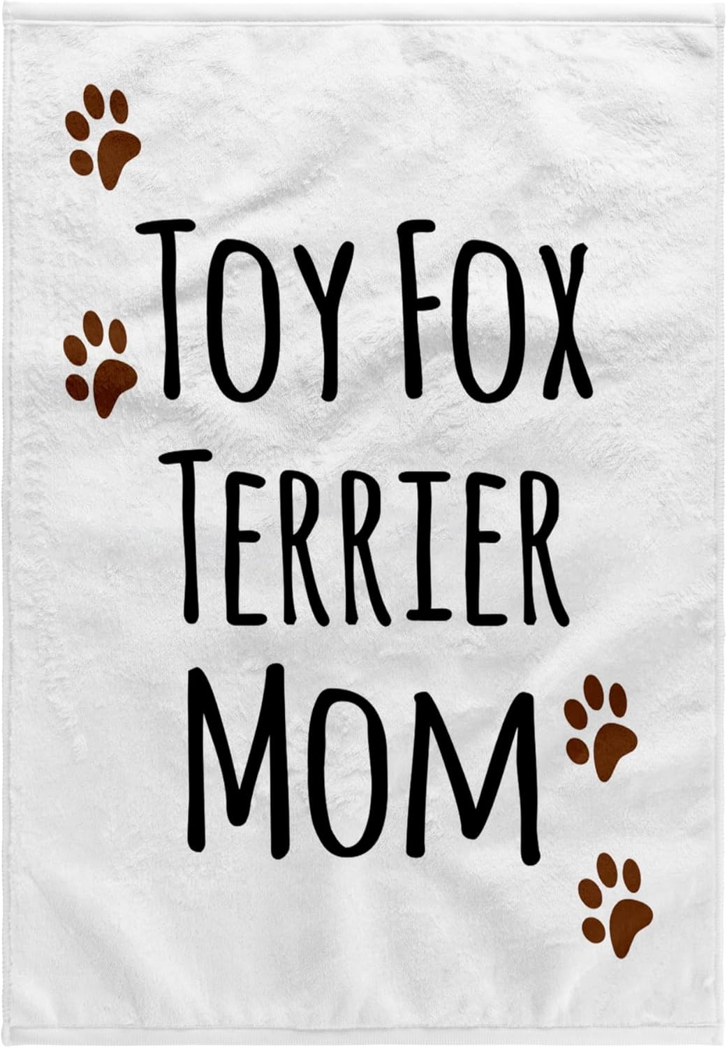 3dRose Toy Fox Terrier Dog Mom - Doggie by Breed - Brown paw Prints - Doggy Lover - Proud pet Owner Mama 22x30 Bath Hand Pool Towel