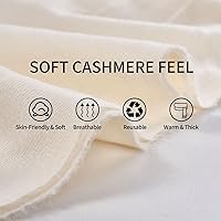 Vista 3 de Bufandas para mujer, bufanda cálida de invierno, con borla, manta de gran tamaño, bufandas de color negro, melocotón, rosa, chal