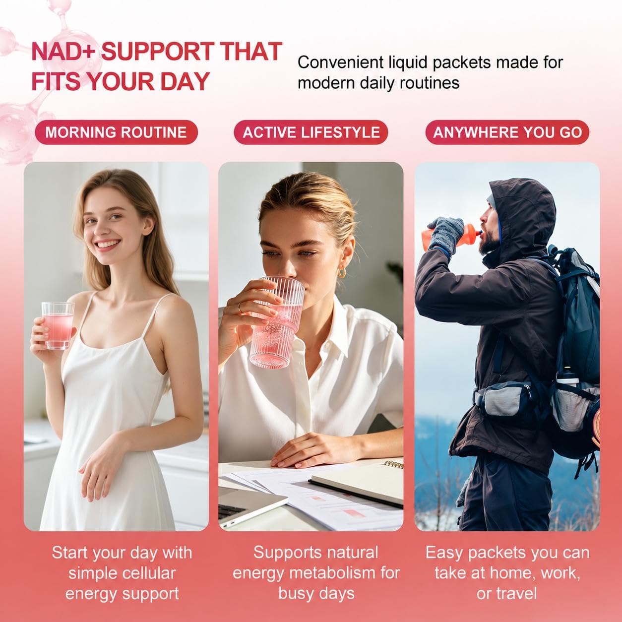 Updated NAD Plus 1000mg Liquid Supplement for Women & Men, 30 Packets — Amazon image 7