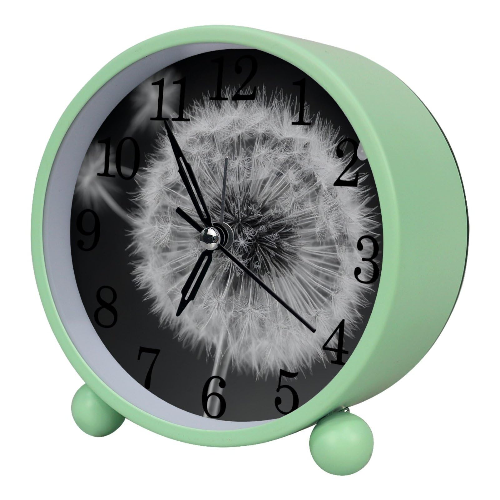 etoenbrc Watercolor Butterfly Silent Analog Alarm Clock Small Battery Operated Clock Slient Plastic Table Clock for Living Room Bedroom Color406