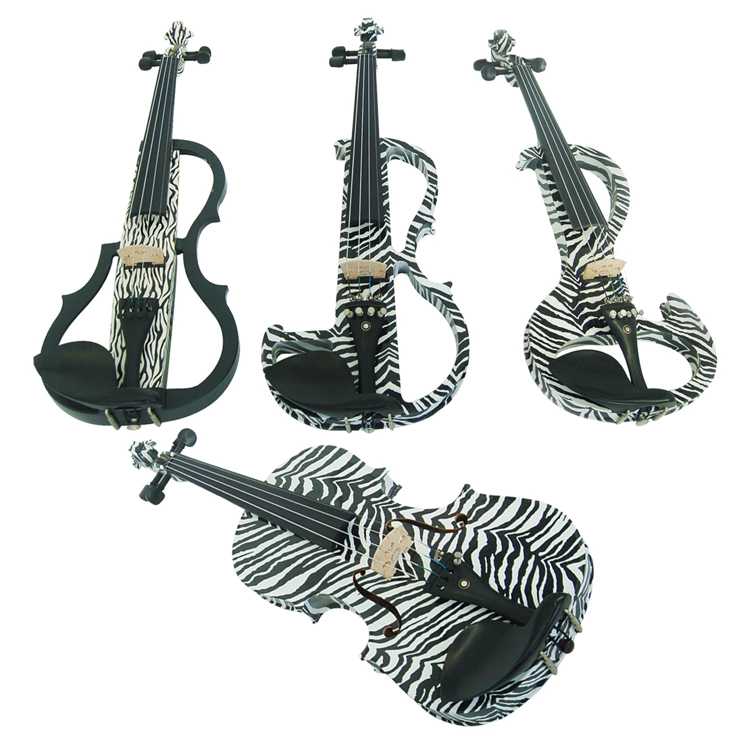 ALIYESWood Electric Violin Full Size 4/4 Intermediate-A Electric Silent Violin Kit With Case,Bow,Rosin,headphones,Shoulder Rest,Strings(ALDSZA-1302)
