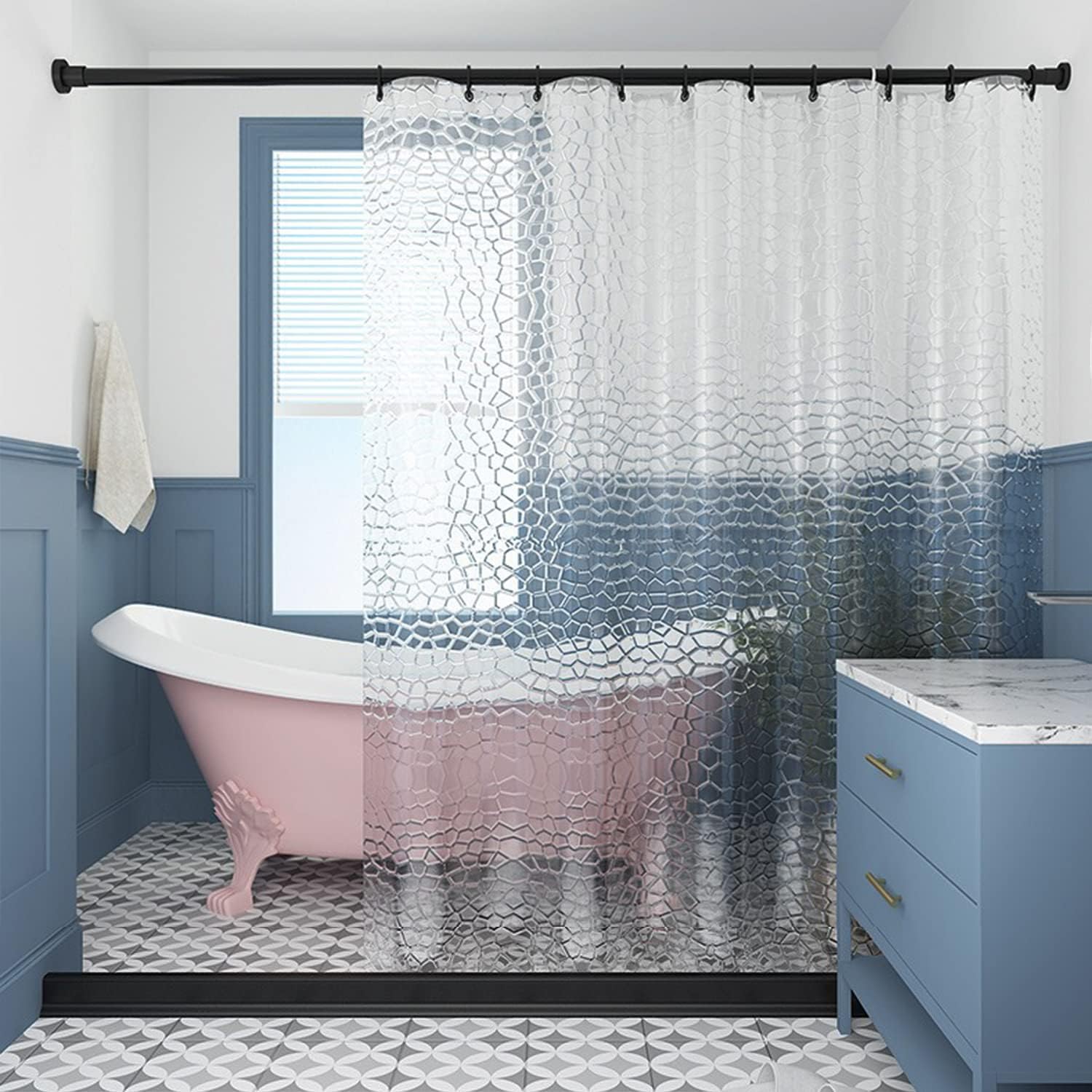 Amazon.com: Splash Home Vinyl Shower Liner, Lightweight Shower Curtain ...