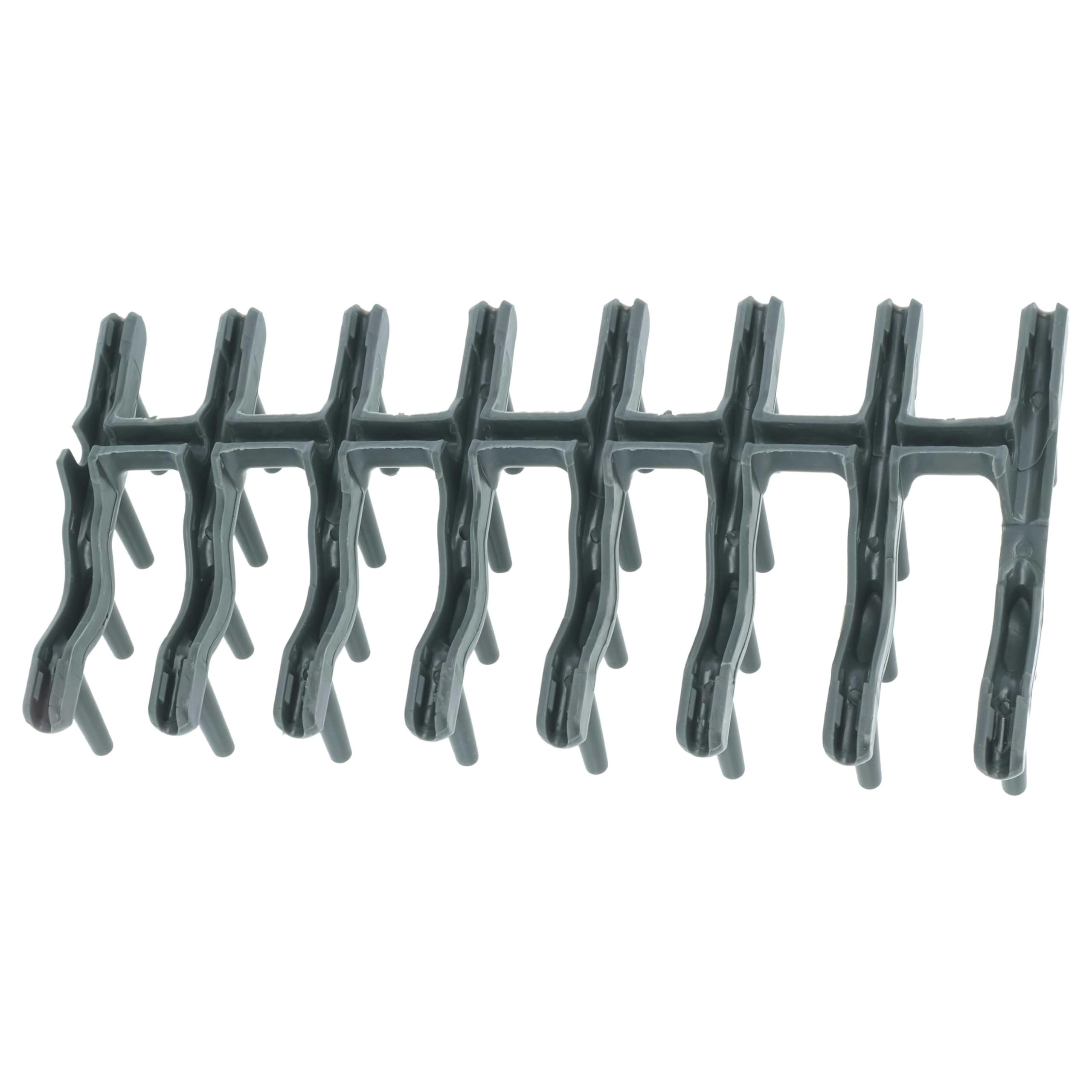 vhbw 4x módulo para cesta superior compatible con Faure FDT26022FA lavavajillas - caucho, gris oscuro