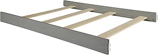Evolur Universal Convertible Crib Wooden Full Size Bed Rail, Storm Grey