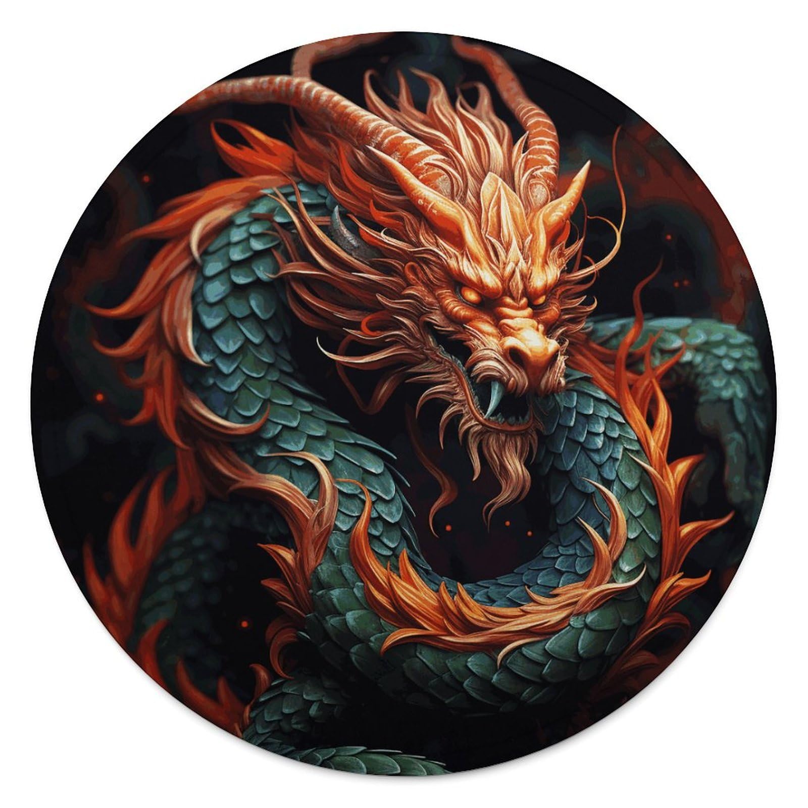 Couverture de plage ronde dragon en coton 150 cm pour partager des souvenirs inoubliables