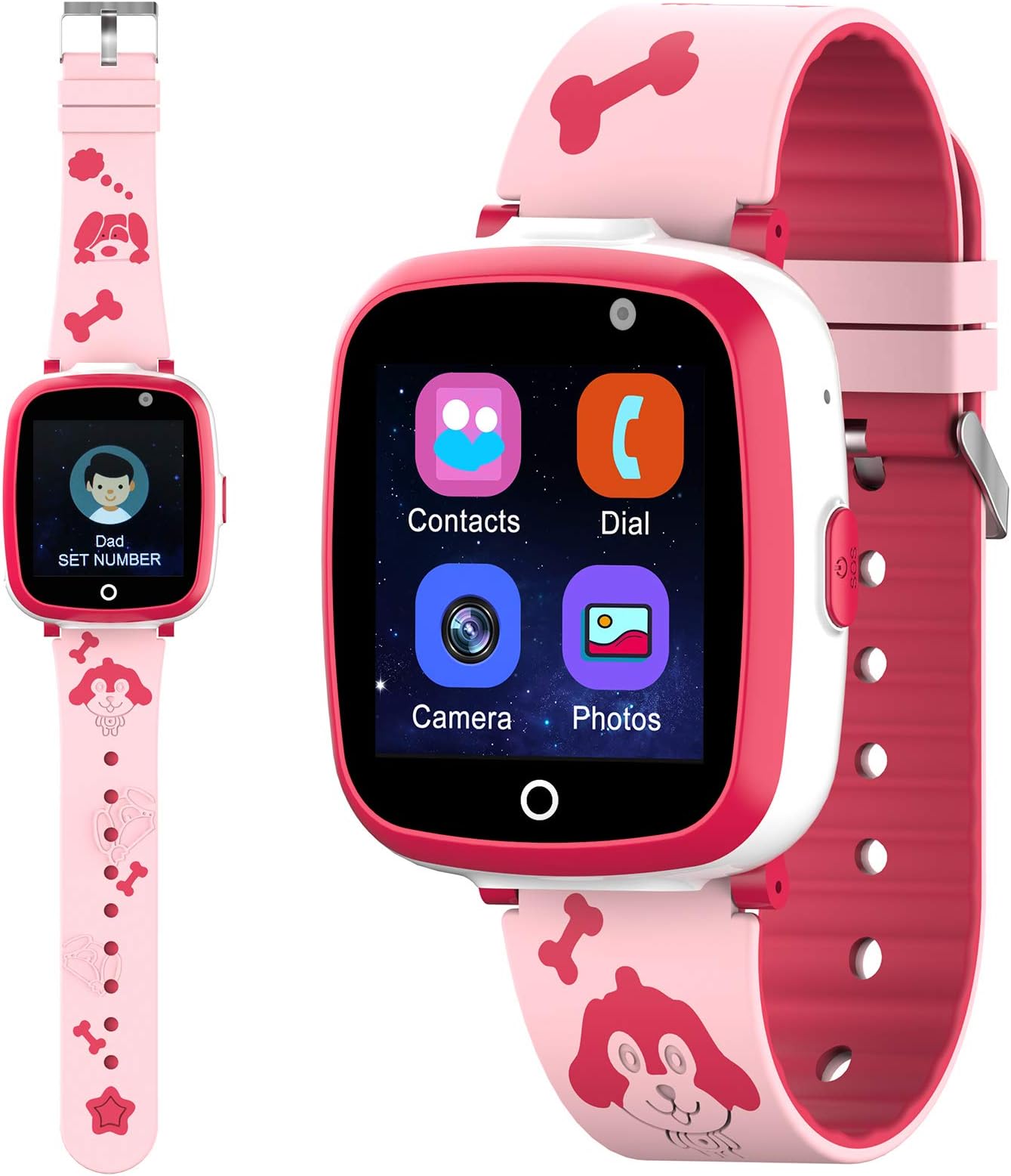 EtparkK Kids Smart Watch, Kids Smartwatch Digital Camera Watch Supports Phone Call, Games, Music Player, Alarm with IP53 1.54inch Touch TFT for Boys Girls Birthday Electronic Gift