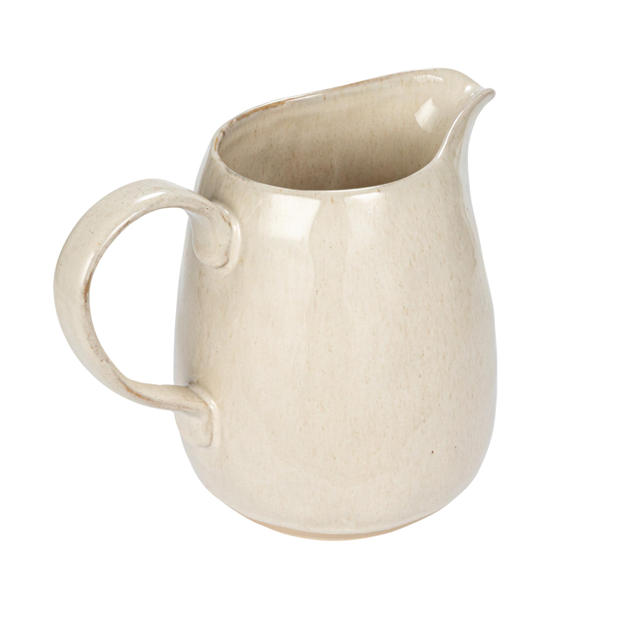 Bloomingville Cream Stoneware Pitcher with Reactive Glaze