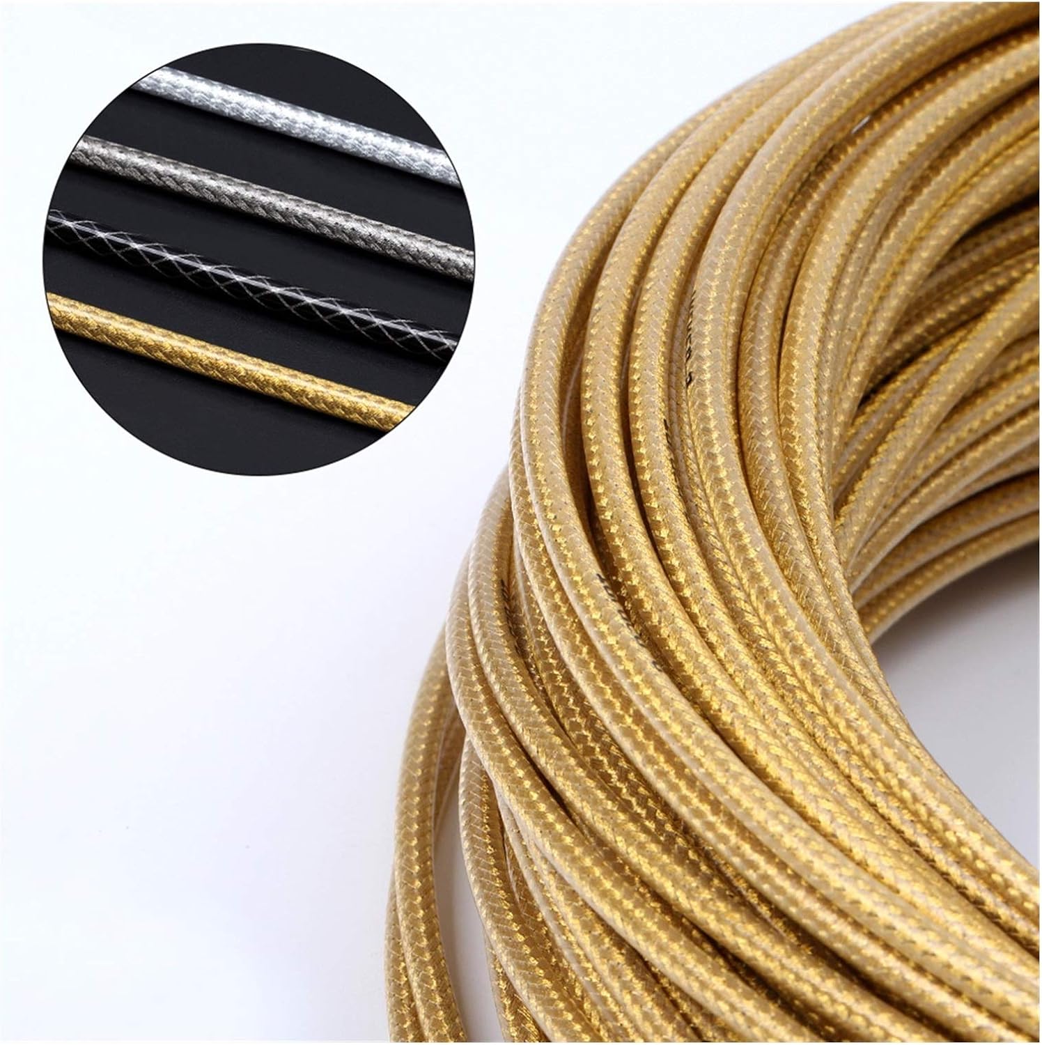 Brake Cable, 3.0M 5mm Bicycle Brake Cable Mountain Bike Shift Housing Derailleur Bicycle Cables Weaving Line Pipe Tube Shifting Wire(Shifting Gold)