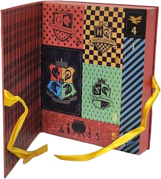 Harry Potter Hogwarts Advent Calendar 7 Days Secret Santa Surprise Stationery Set Christmas Novelty Kids Adults Fun Holiday Xmas Gift Idea