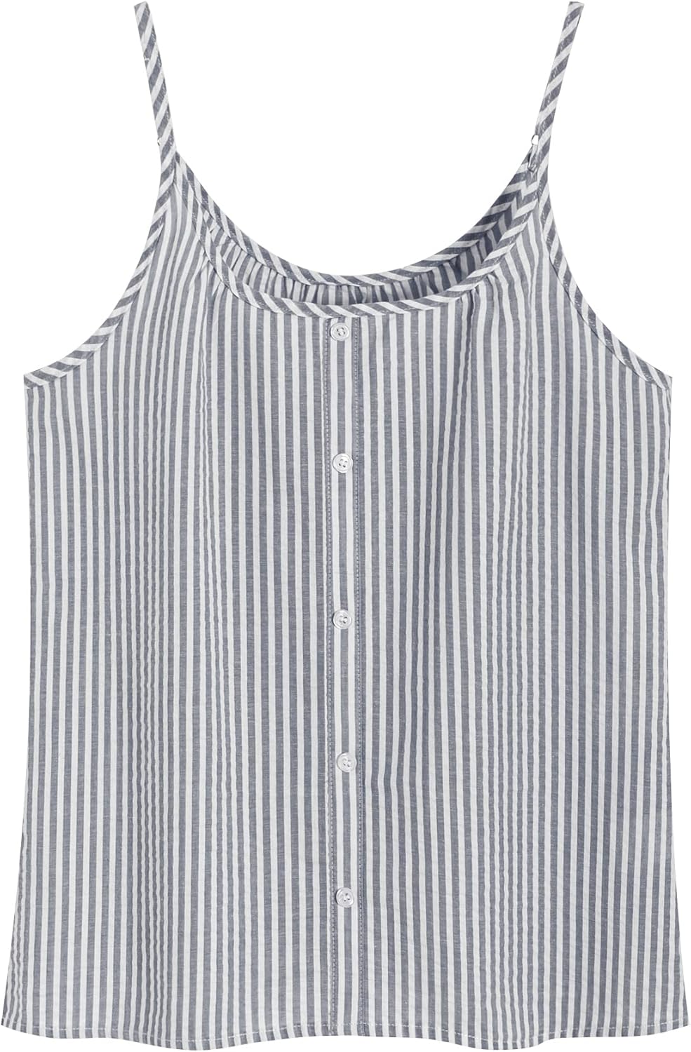 Latuza Women's Seersucker Pajamas Set Cotton Cami Top Shorts Pj Lounge Set - Image 2