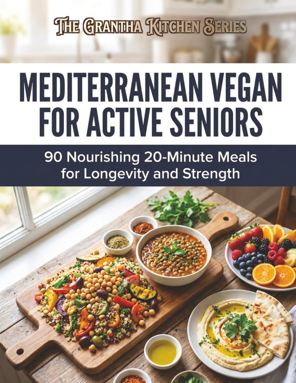 Mediterranean Vegan for Active Seniors: 90 Nourishing 20-Minute Meals for Longevity and Strength (The Grantha Kitchen Series)