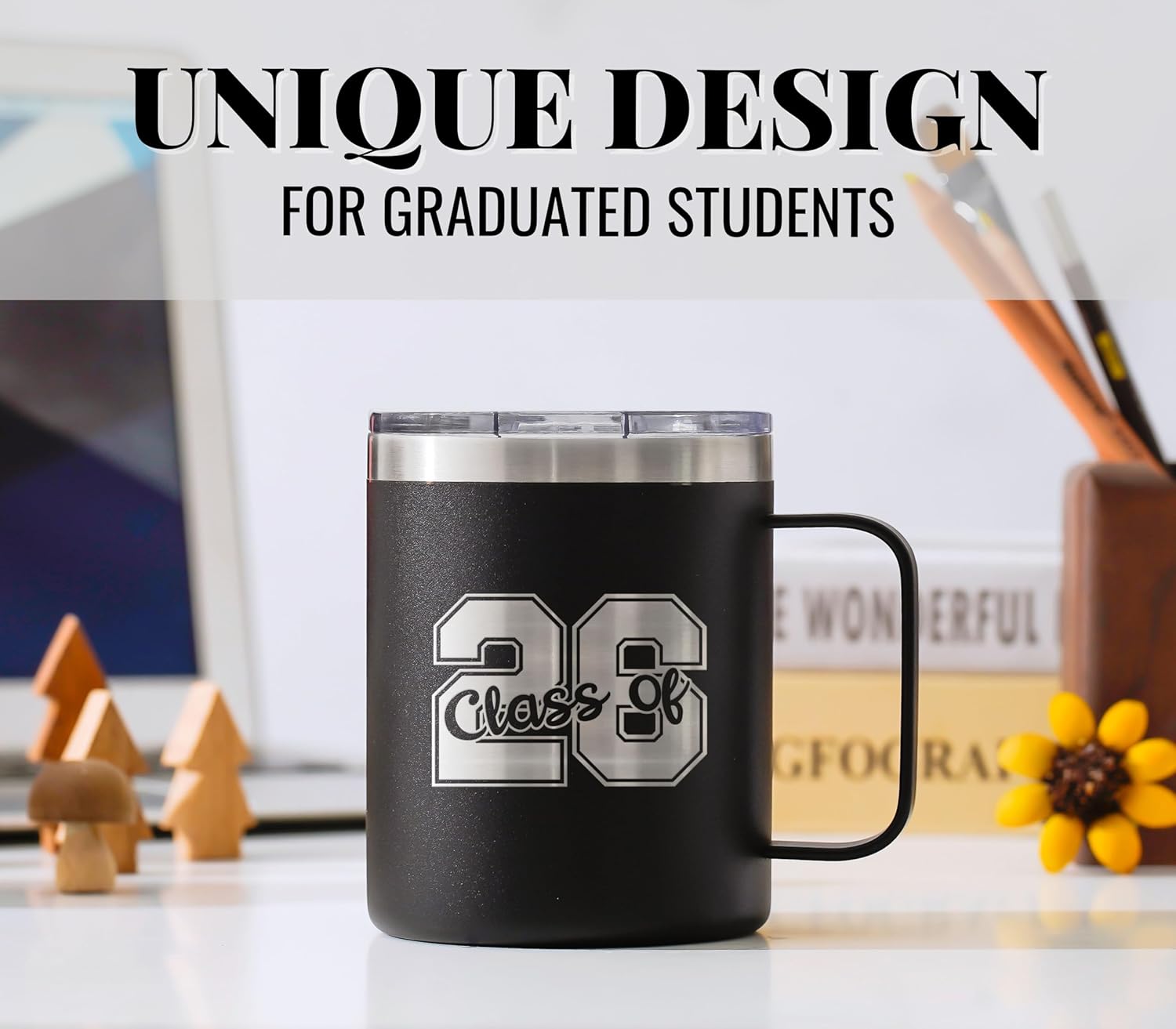 Onebttl Graduation Gifts For Men and Women, College Gifts for Degree, Master Degree, Stainless Steel Insulated Coffee Mug - Class of 2026 - Image 4