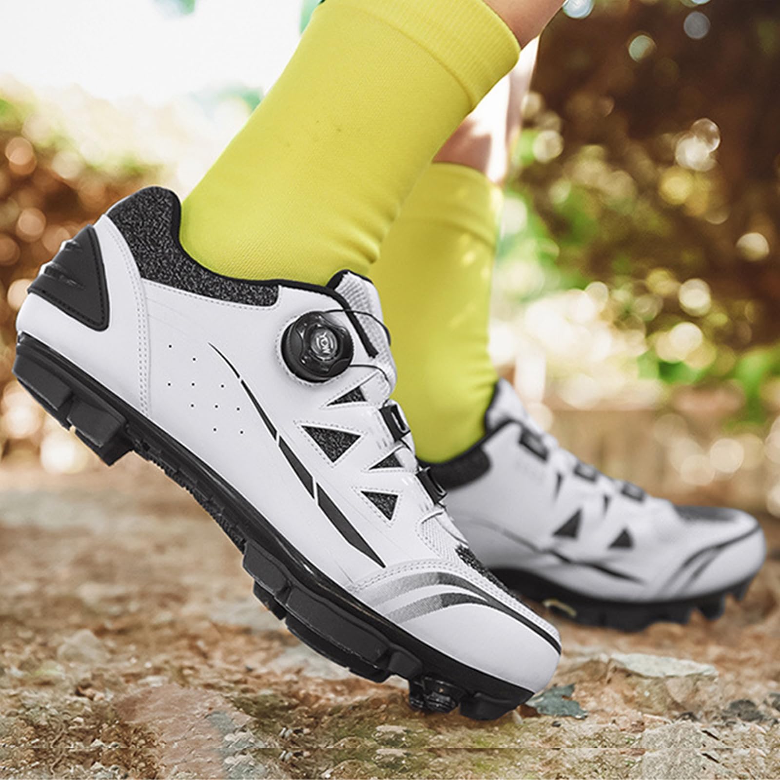 Zapatillas MTB Hombre, Zapatos Bicicleta de Montaña Exterior Compatible con Shimano SPD 2 Pernos Pedales Antideslizantes Zapatillas de Ciclismo Unisex Adulto