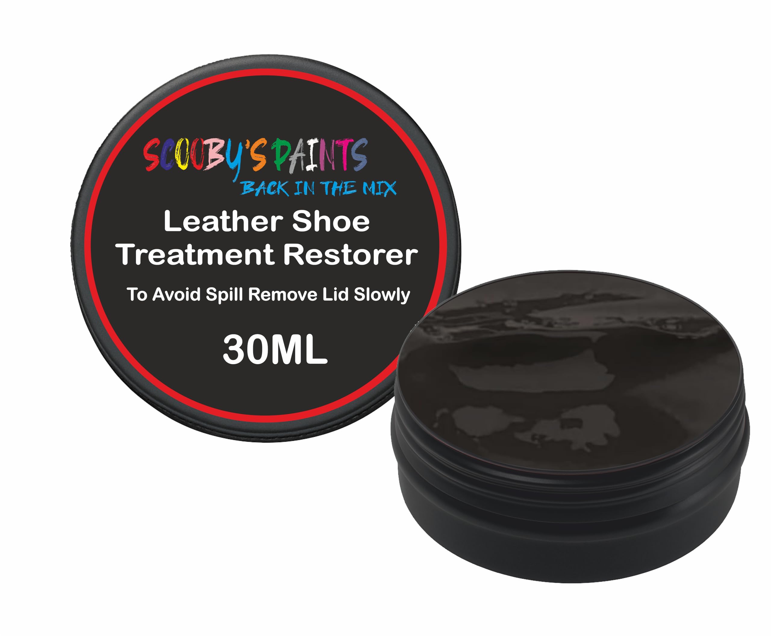Scooby Paints Leather Shoe Colour Restorer Recolouring Balm Repair Treatment for Faded & Worn Absorbent Leather Furniture, Sofas, Chairs (DARK BROWN)