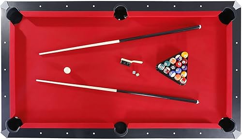Vista 12 de Hathaway Park Avenue 7 Ft Pool Table Combo Set with Benches and Complete Game Accessories - Billiard Table with Ping Pong and Dining Top