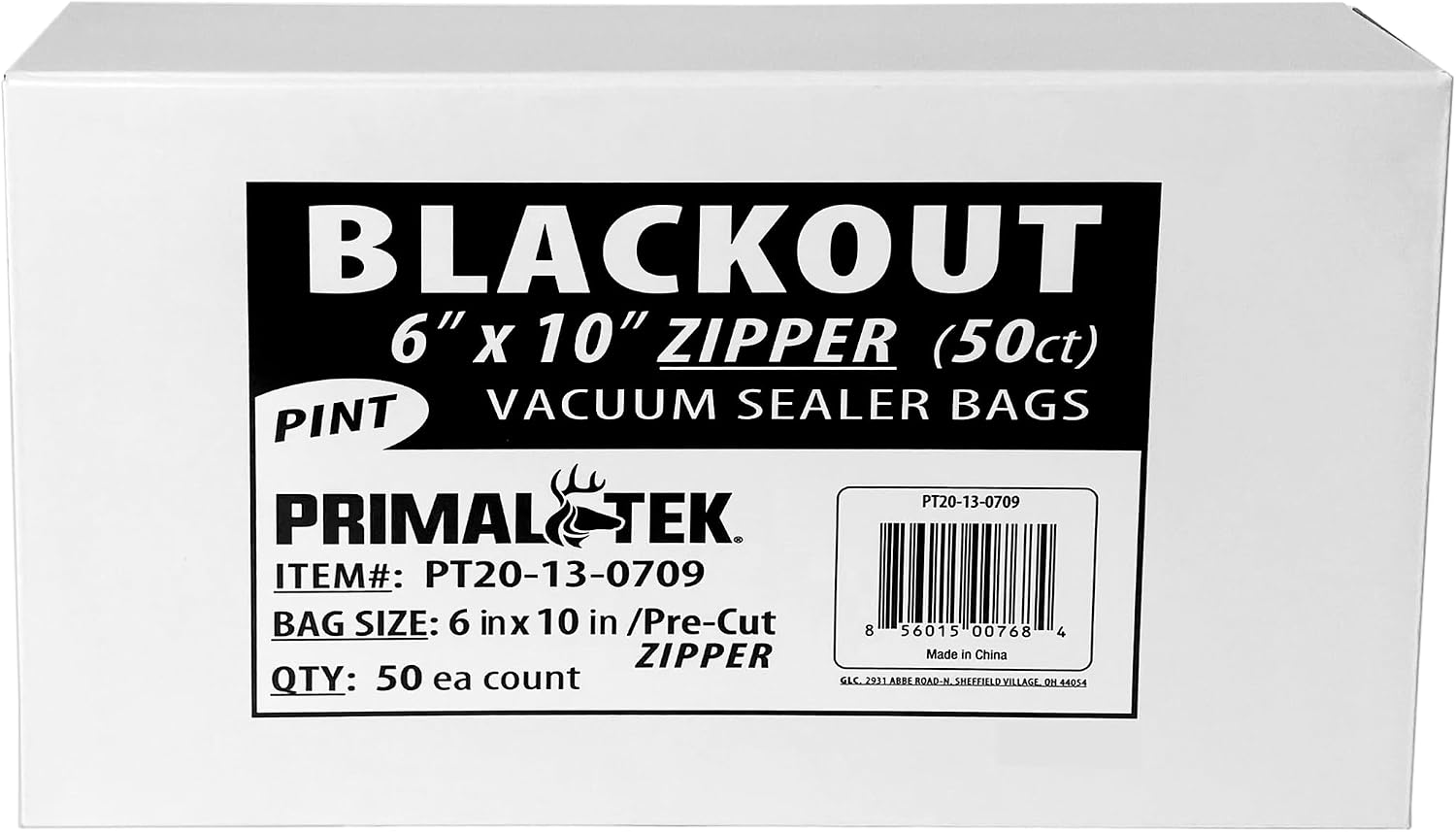 Vacuum Sealer Zippered Bags (Black/Black) for Food Storage – User Friendly for Food Storage – Microwave, Freezer and Boil Safe, BPA-Free, Compatible with Most Vacuum Seal Machines (Pint)