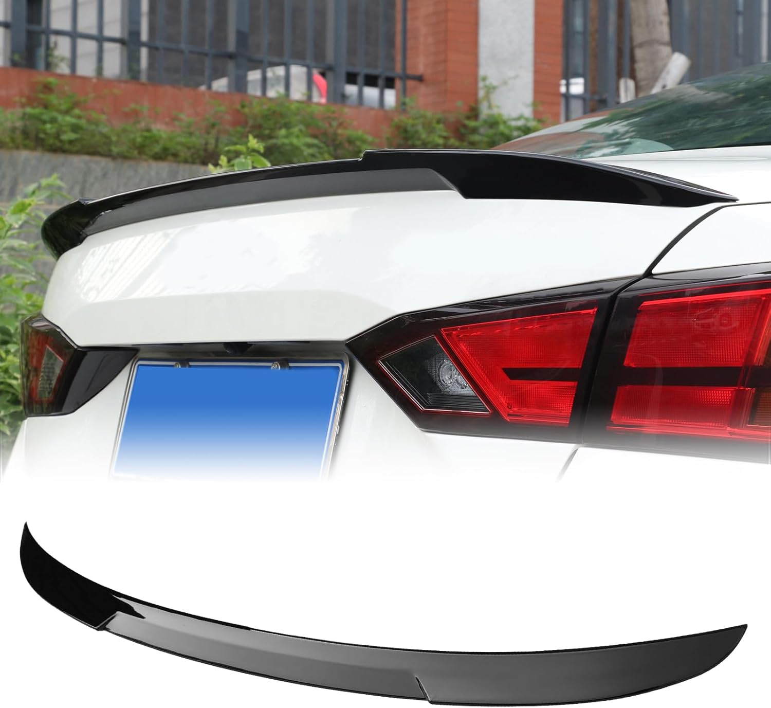 FREEMOTOR802 Rear Trunk Spoiler Fits 2019-2025 Nissan Altima, IKON Style Gloss Black ABS Plastic Racing Deck Lid Spoiler Rear Trunk Boot Tail Lip Wing Exterior Add-on Styling Trim
