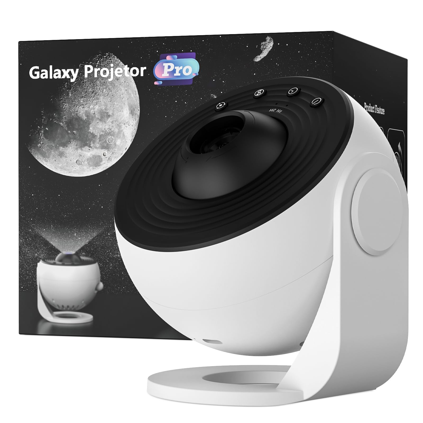 Galassia Proiettore Pro, Proiettore Stelle Soffitto Planetaria Cielo Stellato Luce Notturna con 3 Discs, Galaxy Projector per Bambini Adulti Camera Regalo Compleanno