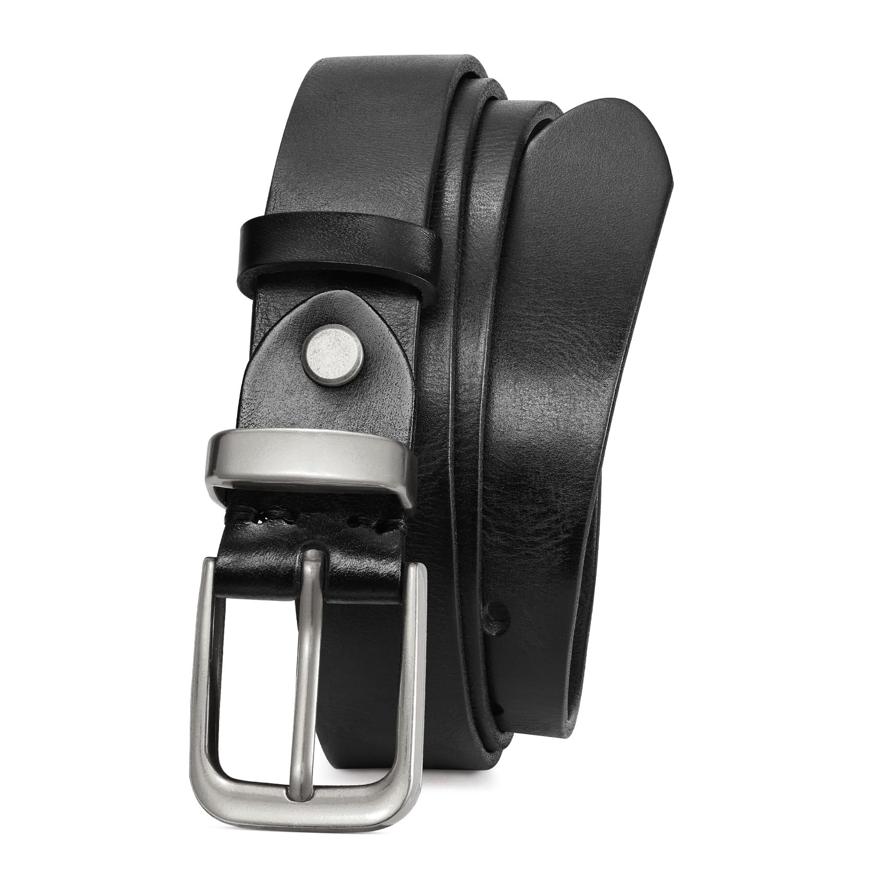 JASGOOD Women Belt Genuine leather Belt with Vintage Metal Buckle Ladies Full Grain Leather Belt for Jeans Pants