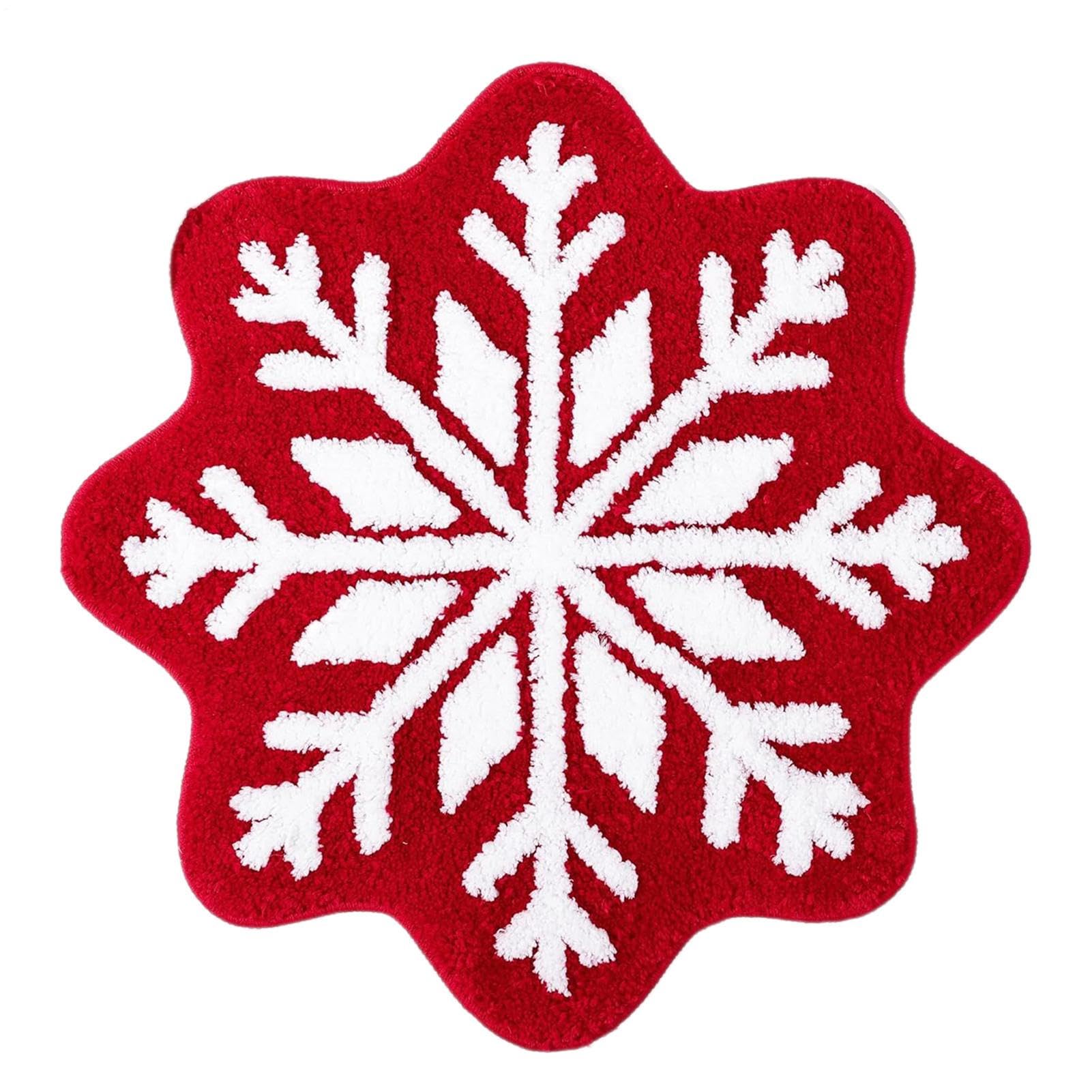 Tapis de Noël rond doux et lavable pour un sol de salon propre et chaleureux