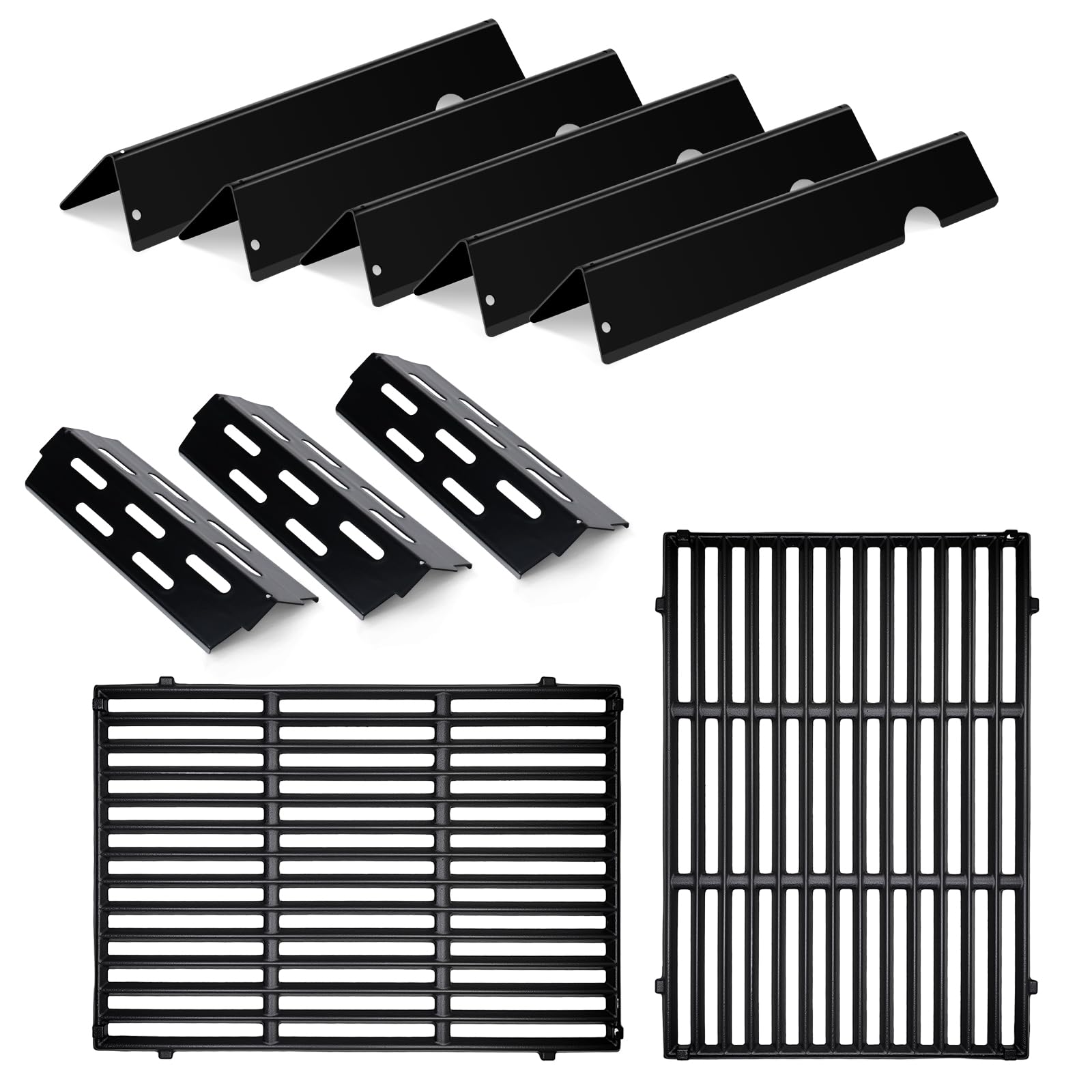 Photo 1 of 2 Pack Cast Iron Grate With 5 PCS Flavorizer Bars 3 Pcs Heat Deflector For Weber Genesis 2 Grill,for Weber Genesis ii 300 Series,Replacement For Weber Genesis ii E-310 E-315 E-325 E-330 E-335 S-310