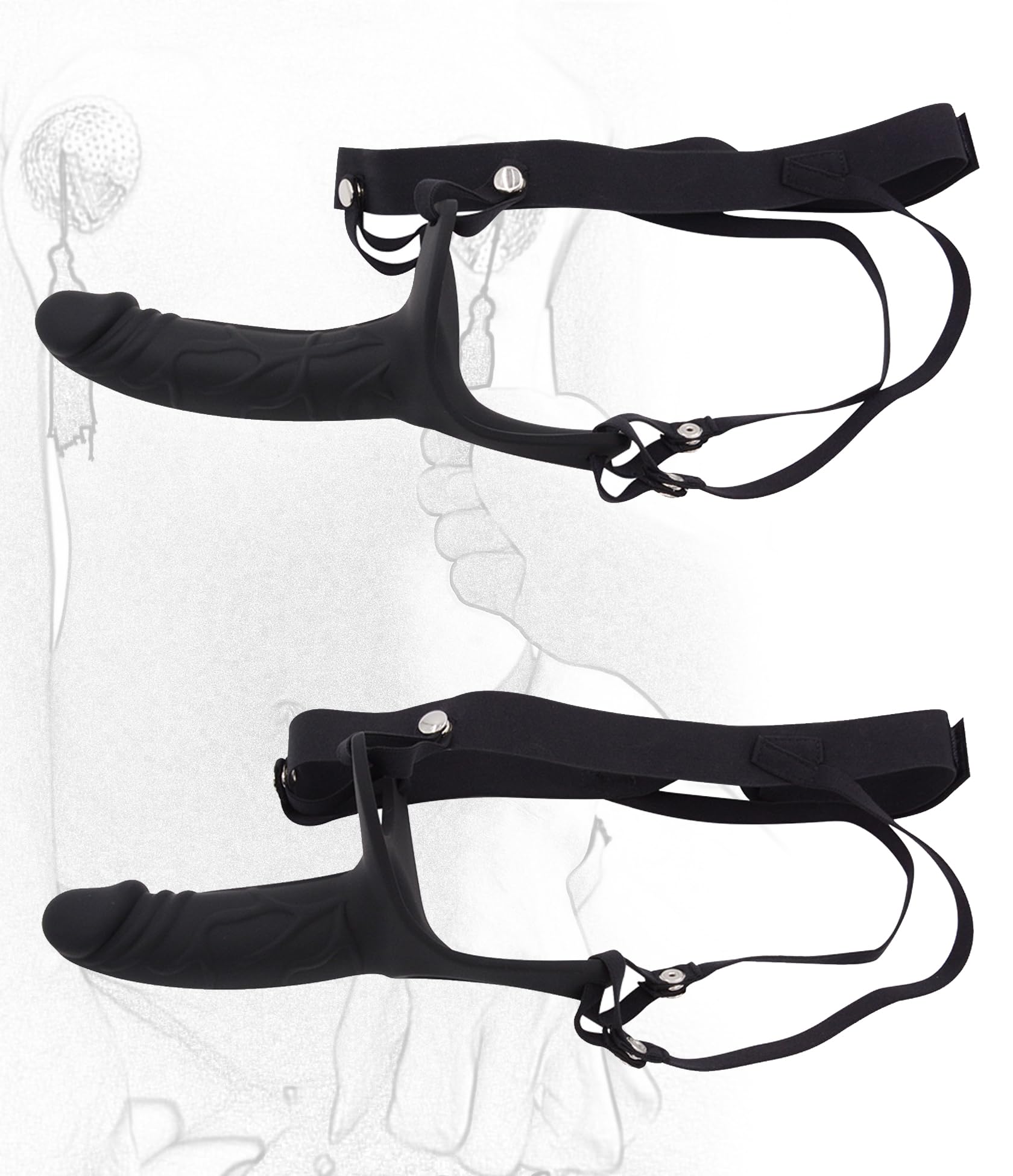 Funda Hueca para Pene Ampliadora Strapon Strap-On Strap-On Consolador Pene Correa Ajustable Ampliadora Masturbador Juguete Sexual para Hombres Mujeres