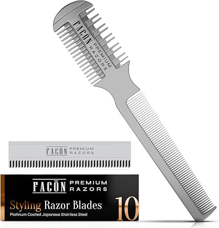 Amazon.com: Hair Trim Tool Fringe Cut Comb with Groove, Plastic