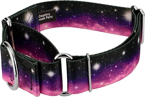 Miniatura 3 de Country Brook Petz - Collar de perro Heavenly Space Martingale - Colección Geek Chic con 4 diseños para cualquier Mega fan (1 12 pulgadas, mediano)