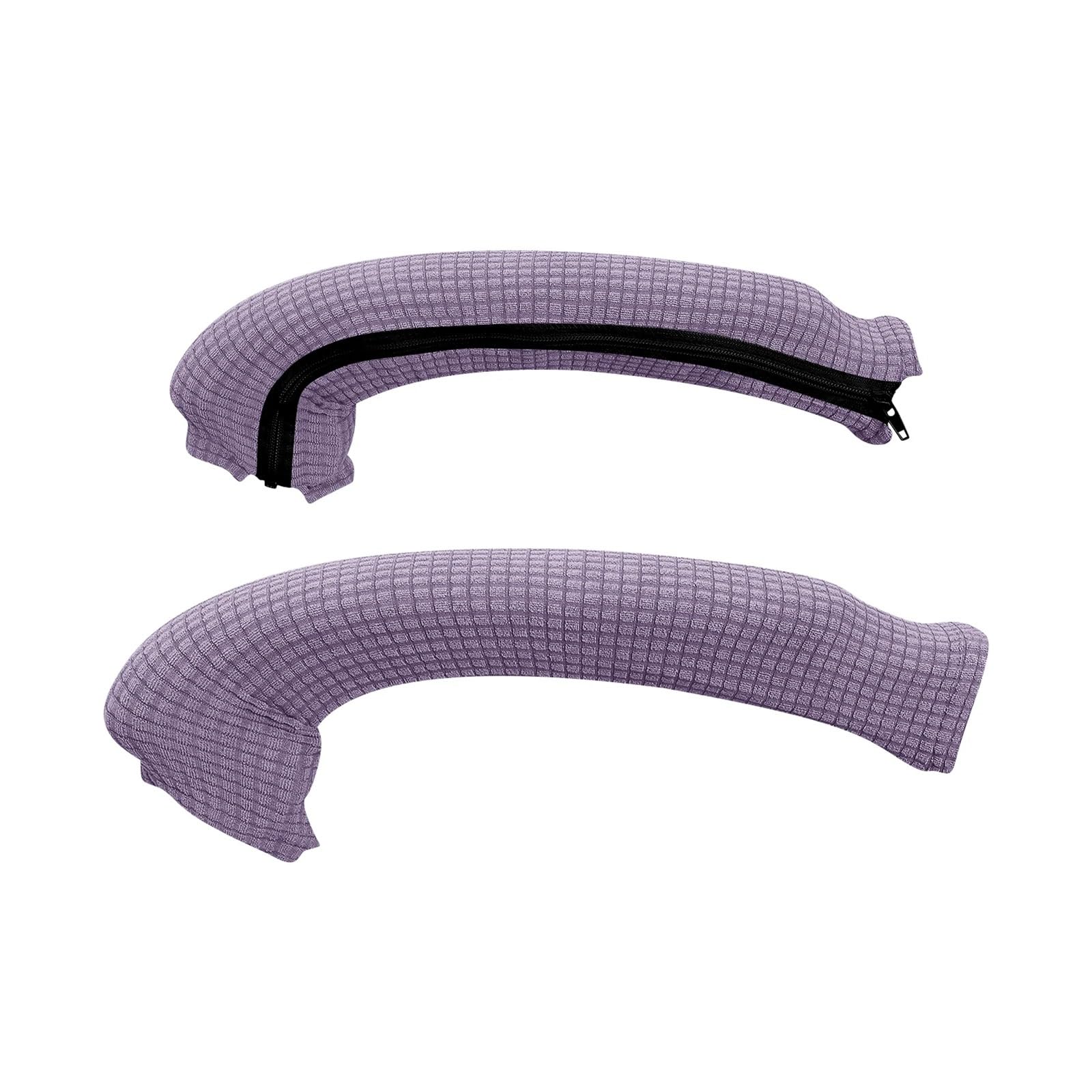 MNGHAYYR Stretch Elastic Office Chair Armrest Covers Office Chair Arm Covers Multicolor Zipper Elastic Spandex Jacquard 8x41cm 2 Pack(Purple)