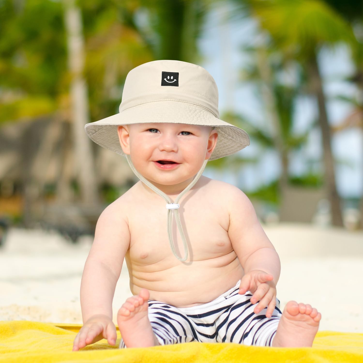 Baby Toddler Sun Hat,Kids Summer UPF 50+ Foldable Beach Bucket Hat for Boys Girls Children - Image 2